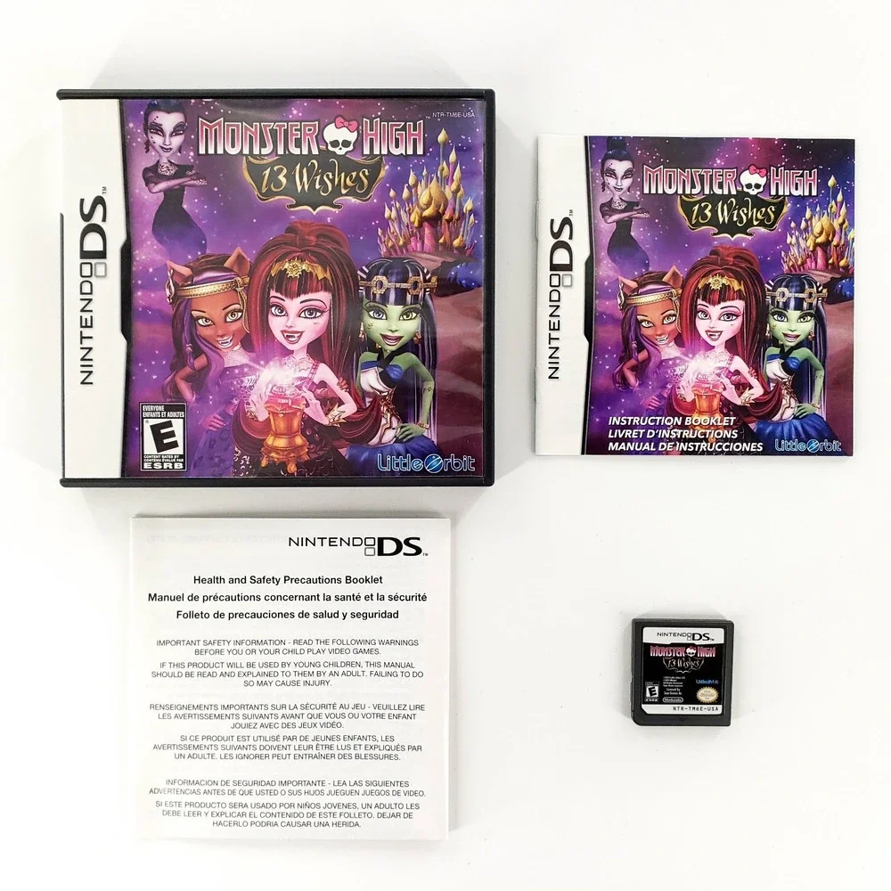 Monster High: 13 Wishes (Nintendo DS, 2013) Authentic Complete Tested & Works